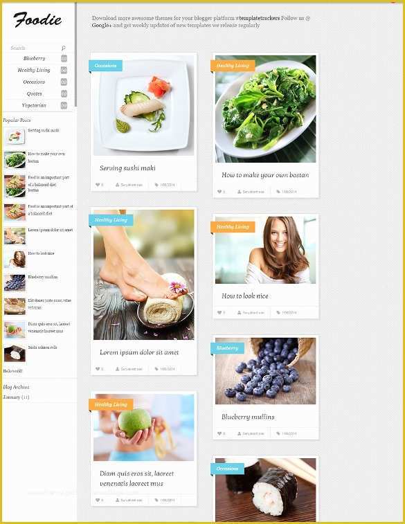 Free Recipe Website Template Of Food Recipe Blog Website Templates &amp; themes