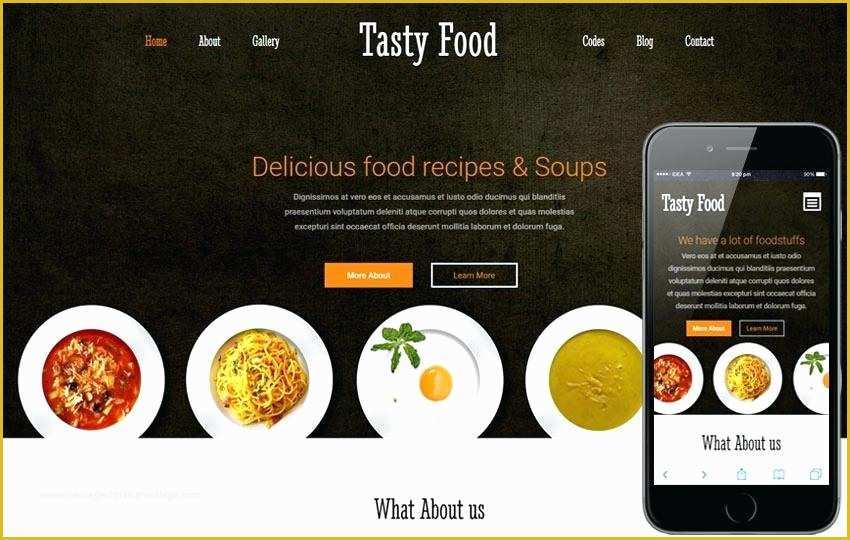 Free Recipe Website Template Of Restaurant Template Monster Restaurant Template Gallery