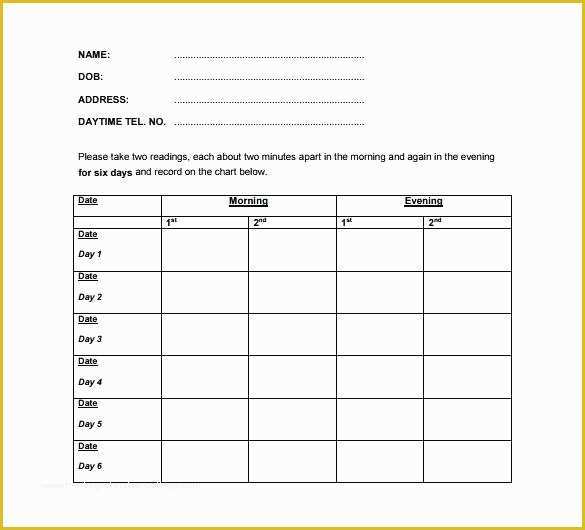 Free Record Keeping Templates Of Blood Pressure Log Low Templates Transfusion Record