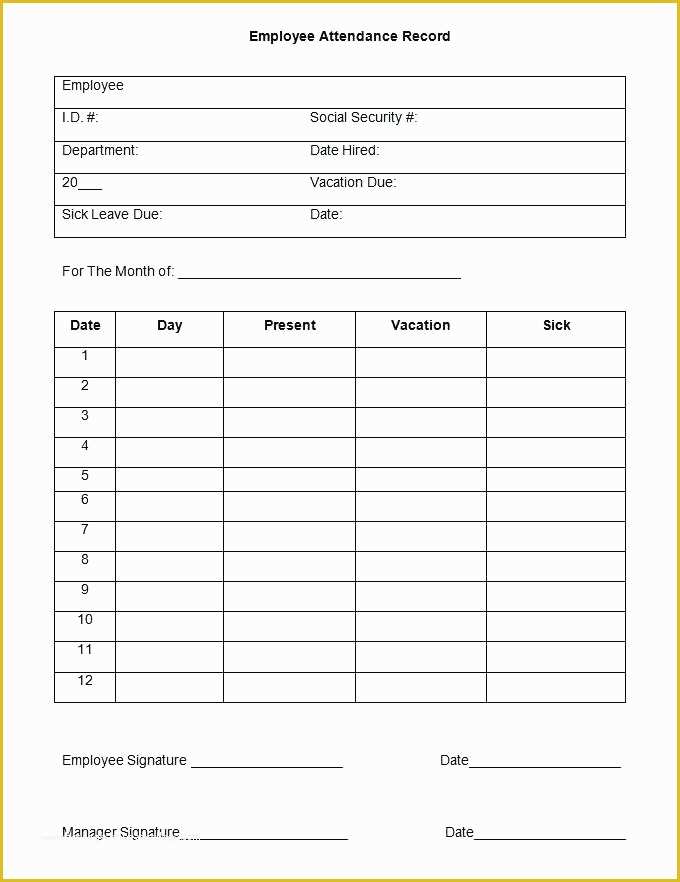 Free Record Keeping Templates Of Printable Employee Information forms Personnel Sheets