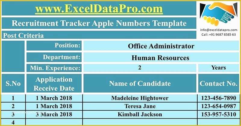 Free Recruitment Tracker Excel Template Of Best Recruitment Tracker Template Excel format Free