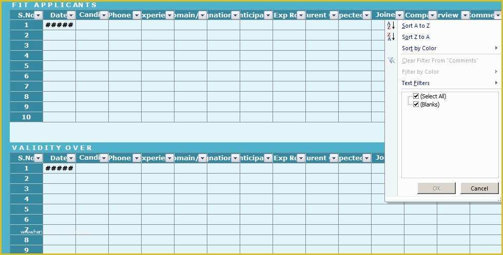 Free Recruitment Tracker Excel Template Of Free Recruitment Tracker Excel Template