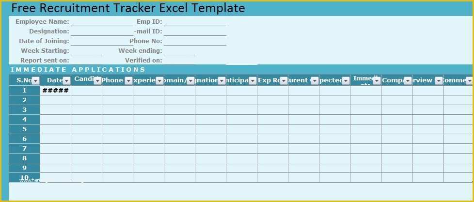 Free Recruitment Tracker Excel Template Of Recruitment Tracker Excel Template Catgeneratorsfo