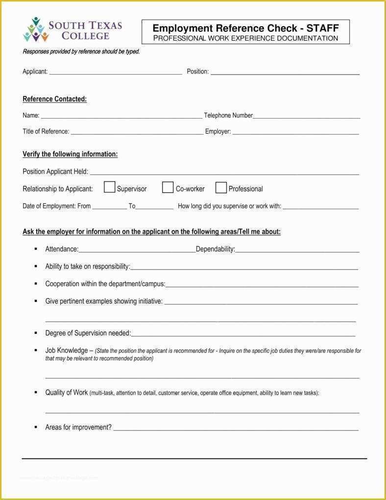 Free Reference Template Of 12 Reference Checking forms & Templates Pdf Doc