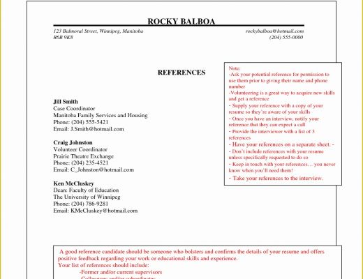 Free Reference Template Of Professional Reference Template