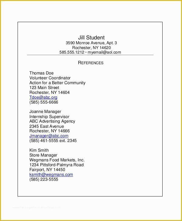 Free Reference Template Of Reference List 8 Free Pdf Word Documents Download