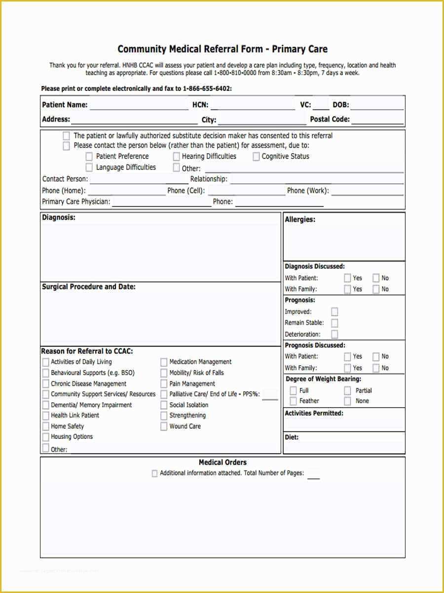 Free Referral form Template Of 8 Medical Referral form Samples Free Sample Example