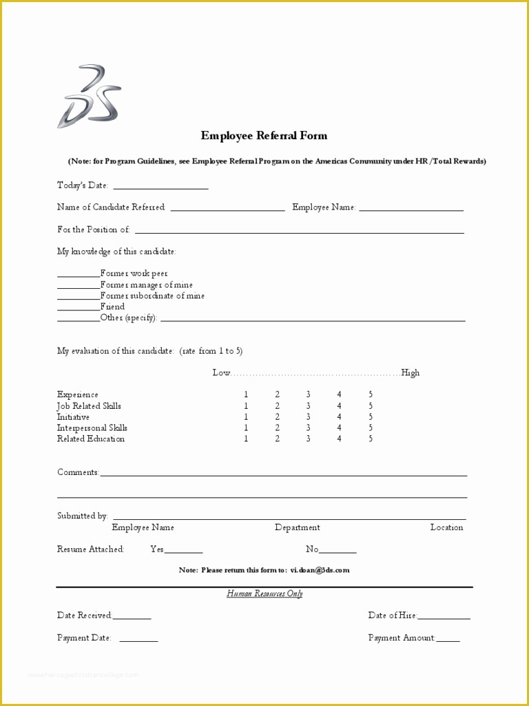 Free Referral form Template Of Employee Referral form 2 Free Templates In Pdf Word
