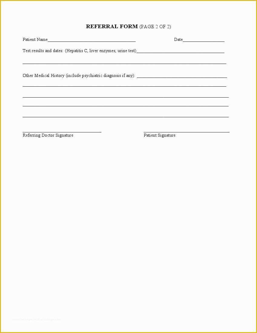 Free Referral form Template Of Medical Referral form Templates – Medical form Templates