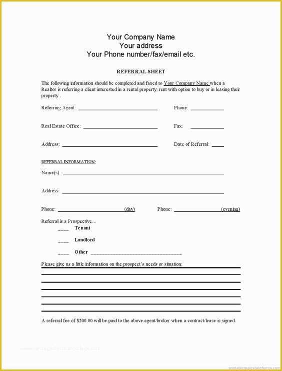 Free Referral form Template Of Pinterest • the World’s Catalog Of Ideas