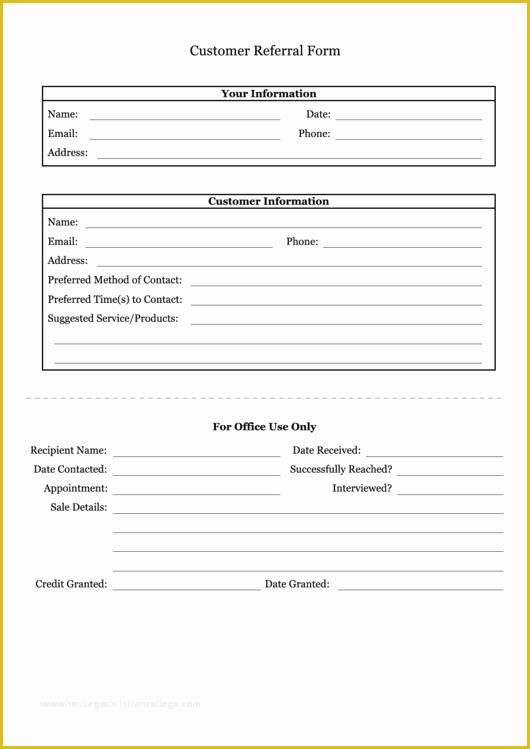 Free Referral form Template Of top Customer Referral form Templates Free to In