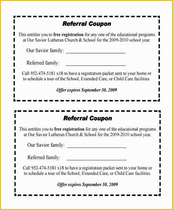 Free Referral Program Template Of 11 Referral Coupon Templates