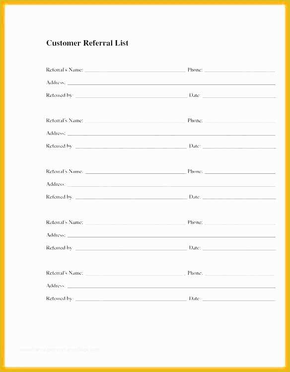 Free Referral Program Template Of Customer Referral Program form Template Client Download