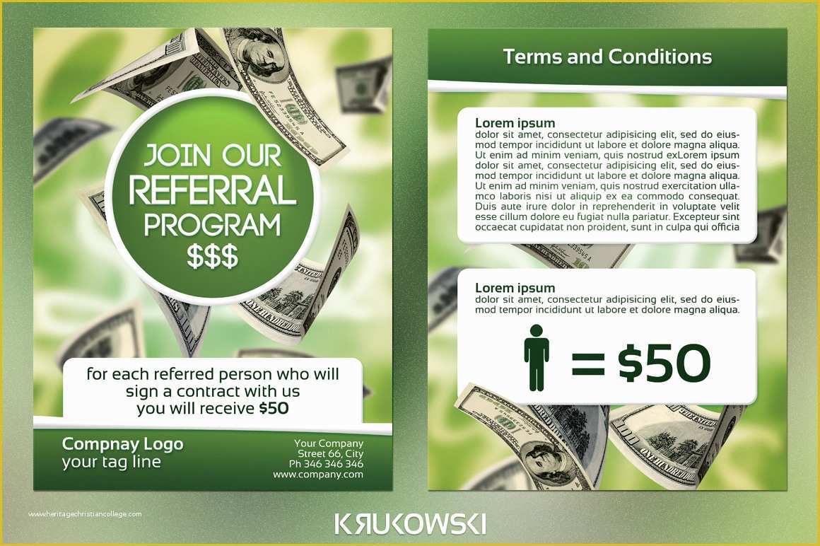 Free Referral Program Template Of Referral Program 2 Sided Flyer Flyer Templates On