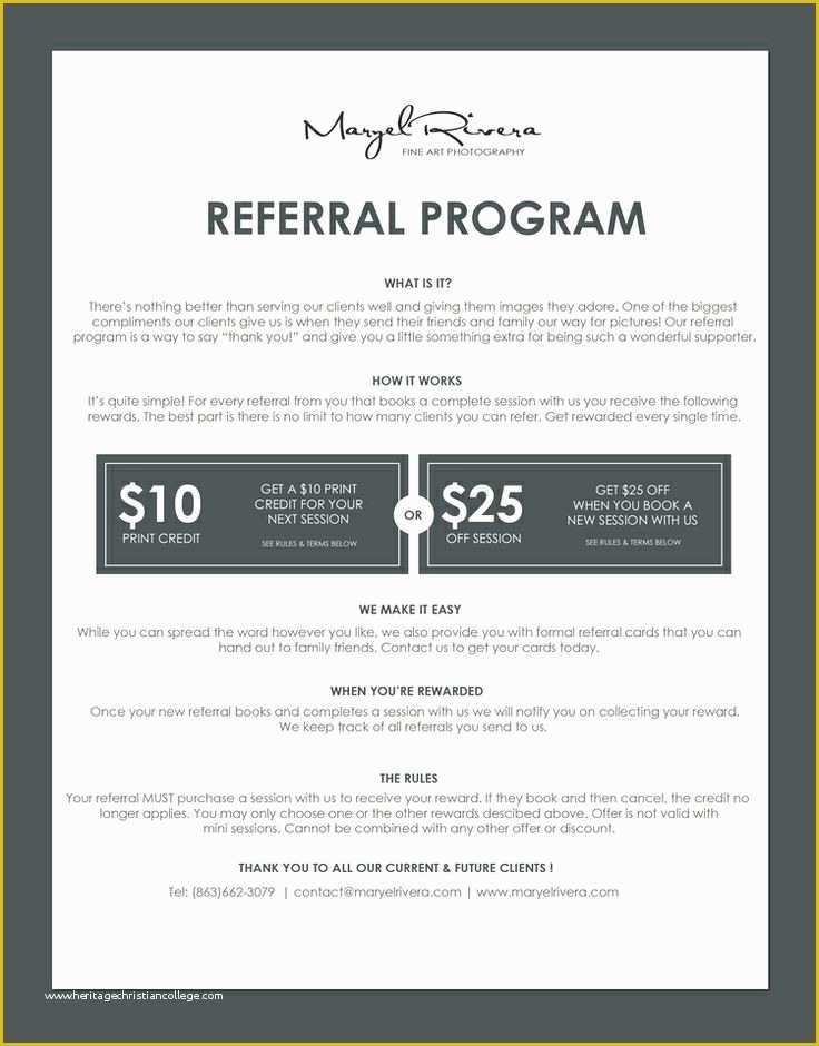 Free Referral Program Template Of Referral Program Maryel Rivera Graphy