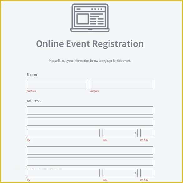 Free Registration form Template Of event Registration form Builder