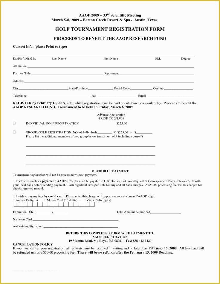 Free Registration form Template Of Free Registration form Template