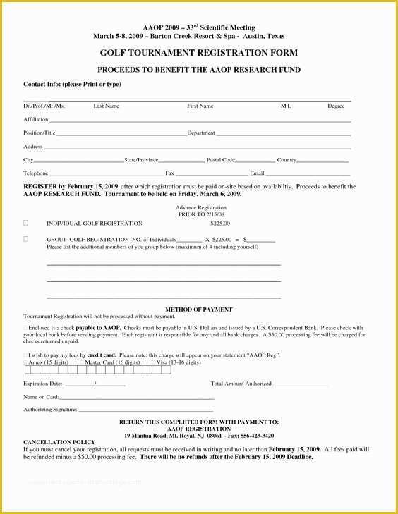 Free Registration form Template Of Free Registration form Template