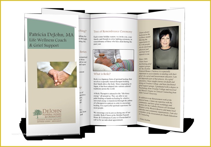 Free Reiki Brochure Template Of Brochures Dejohn Funeral Homes & Crematory