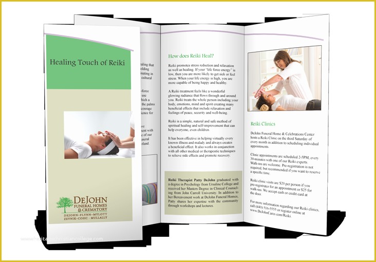 Free Reiki Brochure Template Of Brochures Dejohn Funeral Homes & Crematory