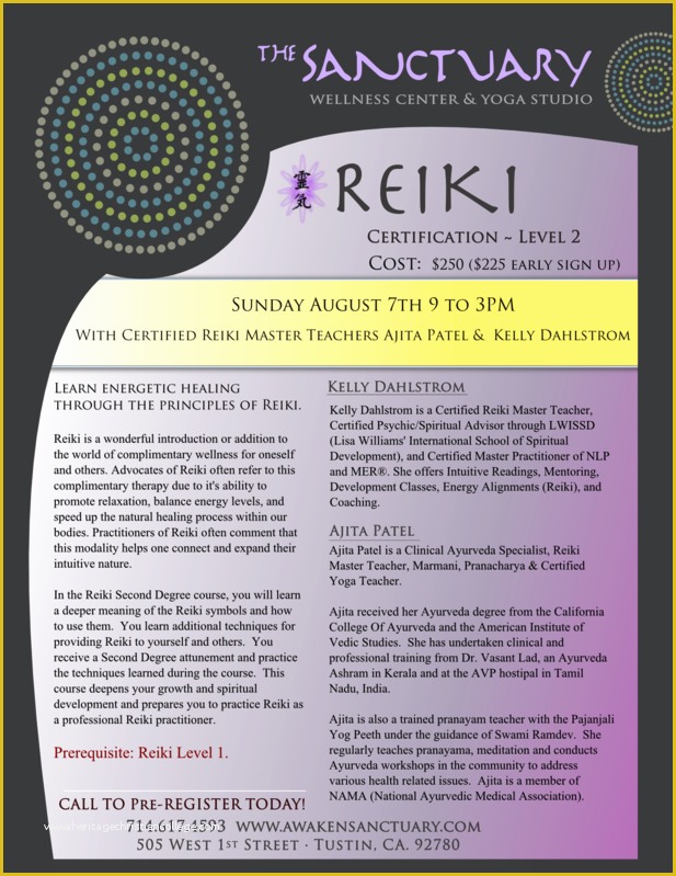 Free Reiki Brochure Template Of Level2 Reiki Certification