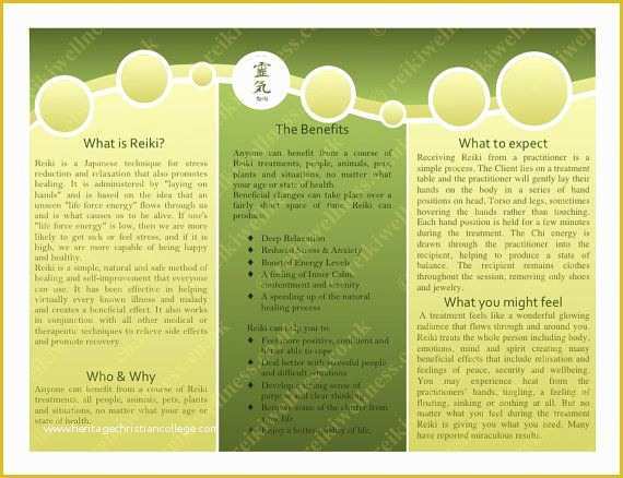 Free Reiki Brochure Template Of Reiki Brochures – Cevi Design