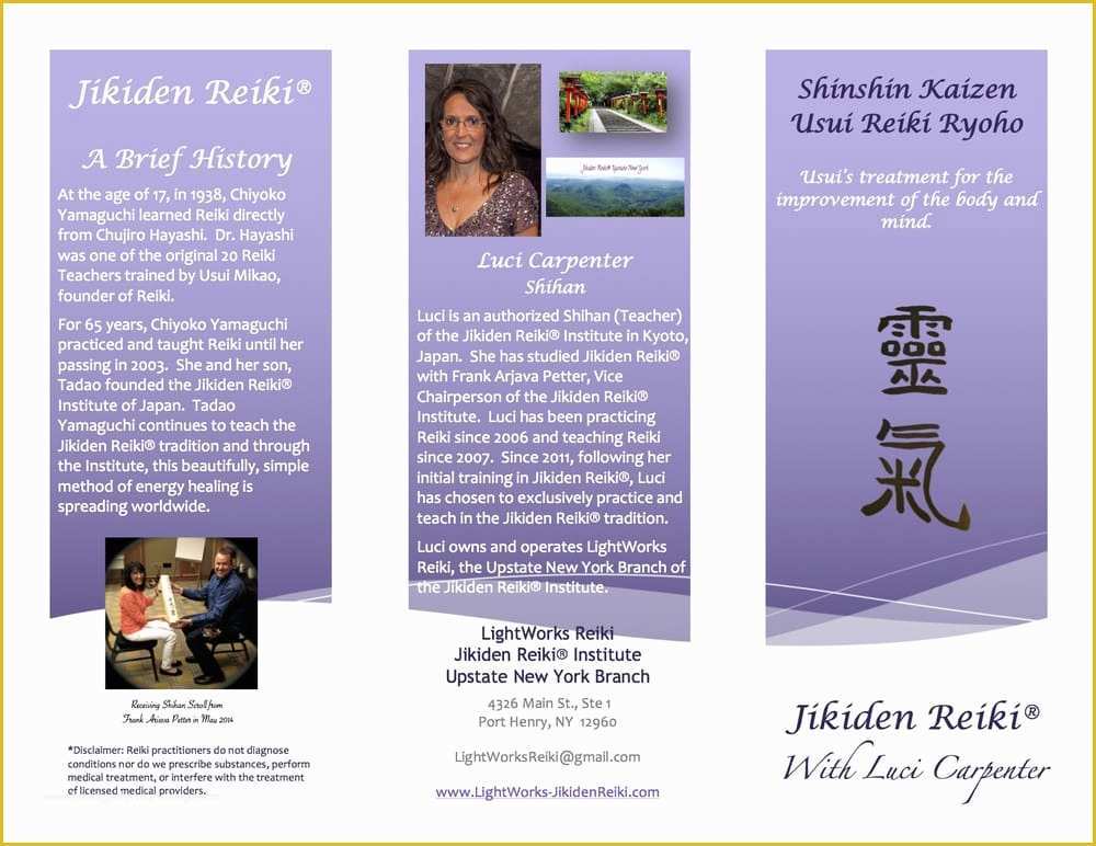 Free Reiki Brochure Template Of Reiki Brochures Oakvillefurniturestore