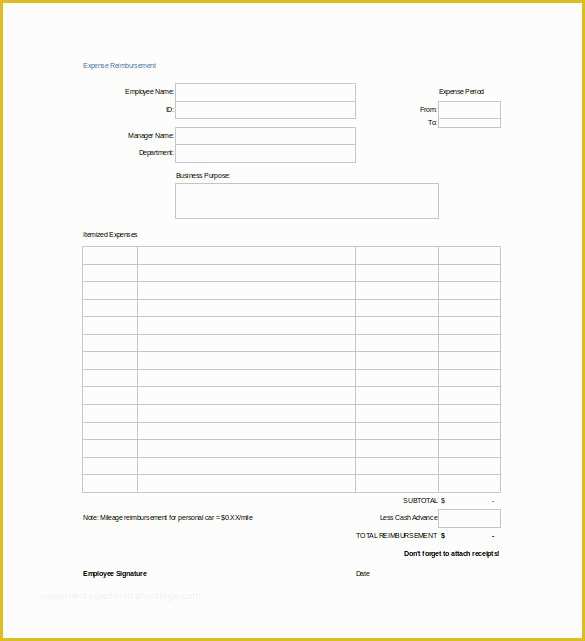 Free Reimbursement Request form Template Of 13 Blank Spreadsheet Templates Pdf Doc