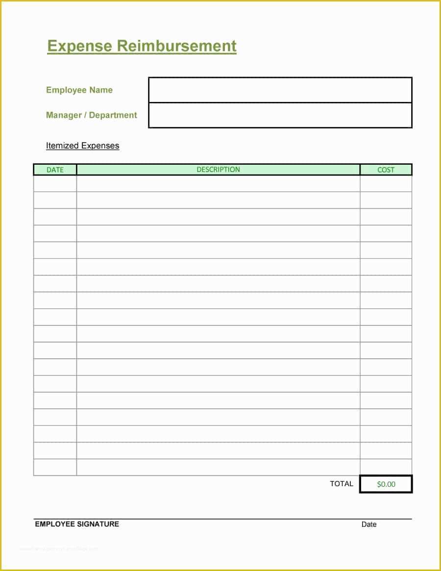 Free Reimbursement Request form Template Of 47 Reimbursement form Templates [mileage Expense Vsp]