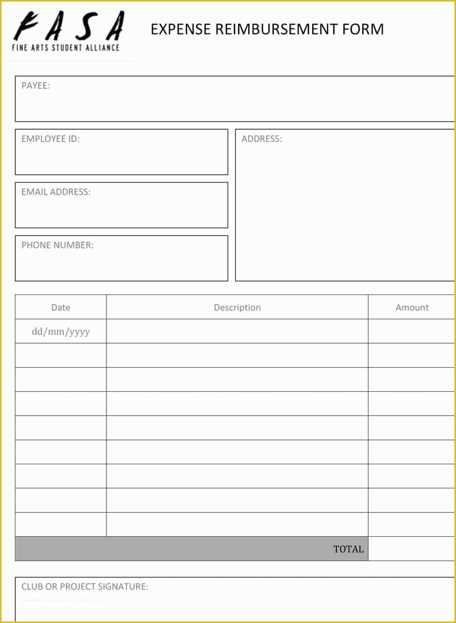 Free Reimbursement Request form Template Of 47 Reimbursement form Templates [mileage Expense Vsp]