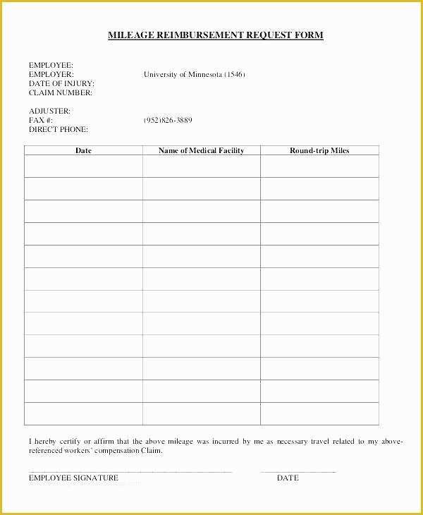 Free Reimbursement Request form Template Of Cell Phone Reimbursement Policy Template Mileage form