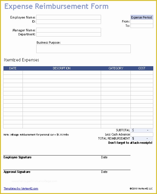 Free Reimbursement Request form Template Of Free Expense Reimbursement form Templates