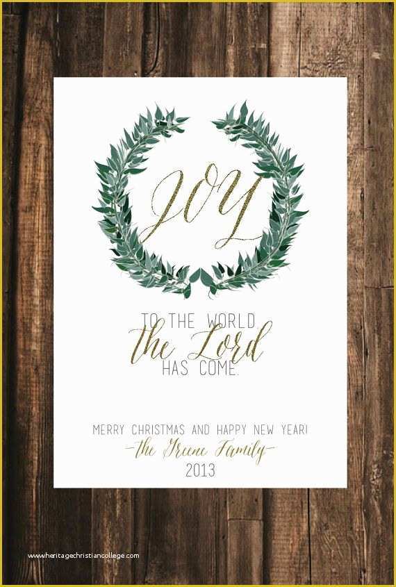 Free Religious Christmas Card Templates Of Joy to the World Christmas Card 5x7 Diy by