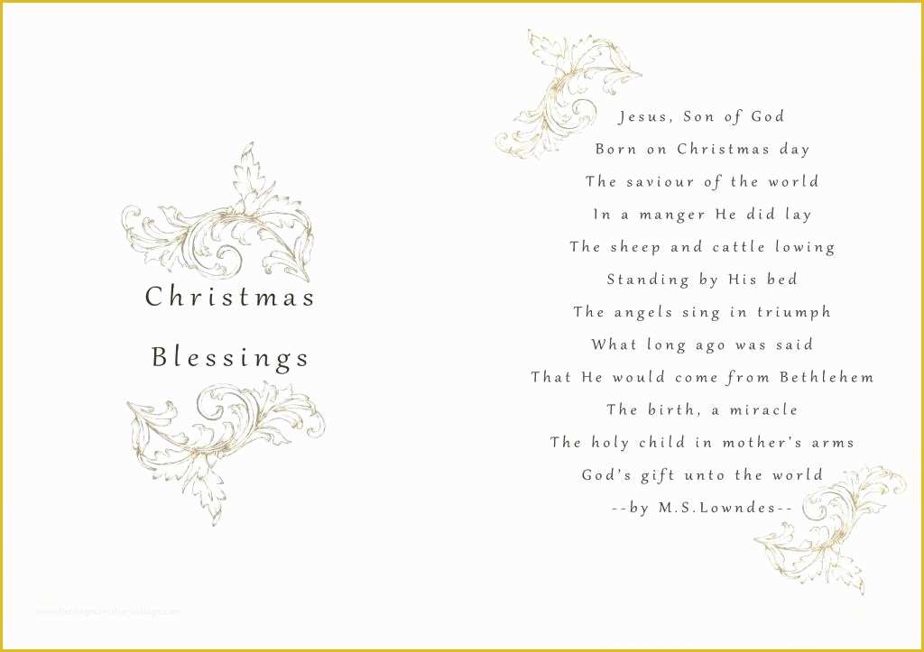 Free Religious Christmas Card Templates Of Religious Card Verses Messages for Cards Wife Christmas