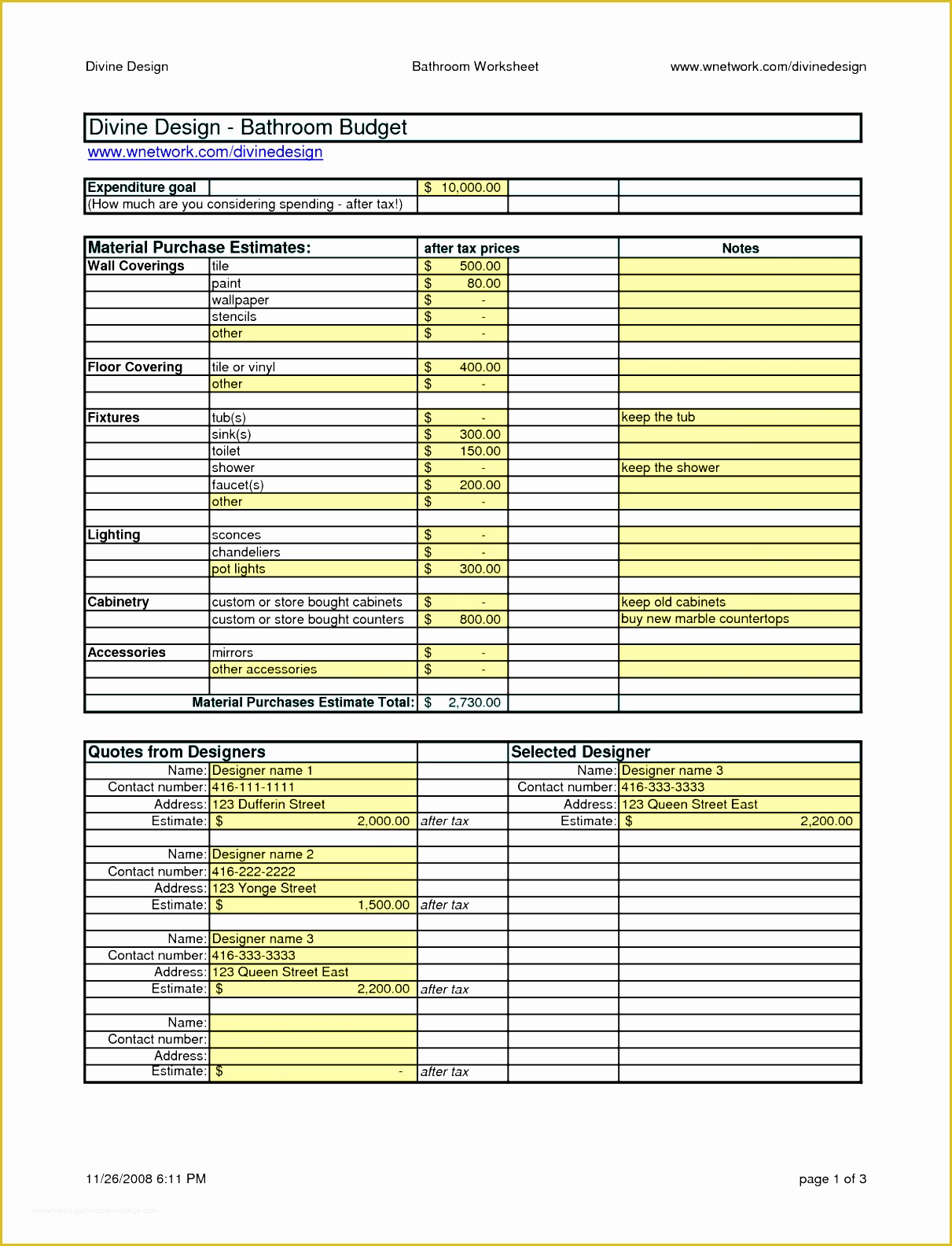 Free Remodeling Estimate Template Of 11 Renovation Work Estimate Template Sampletemplatess