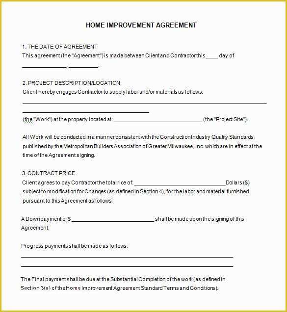 Free Renovation Contract Template Of 10 Home Remodeling Contract Templates Word Docs Pages