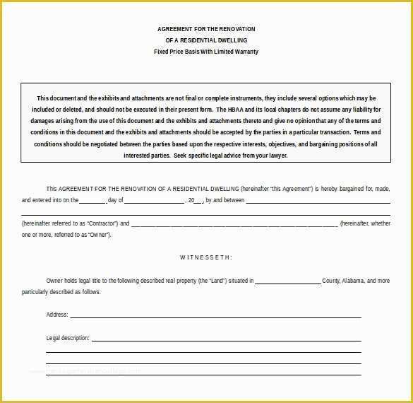 Free Renovation Contract Template Of 18 Microsoft Word Contract Templates Free Download