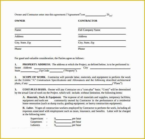 Free Renovation Contract Template Of 9 Remodeling Contract Templates to Download for Free