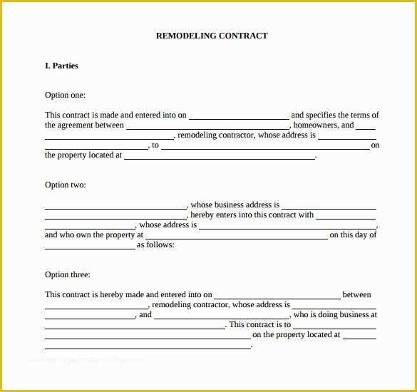 Free Renovation Contract Template Of 9 Remodeling Contract Templates to Download for Free