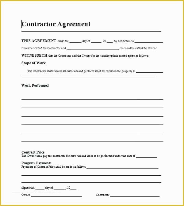 Free Renovation Contract Template Of Remodeling Contract Template
