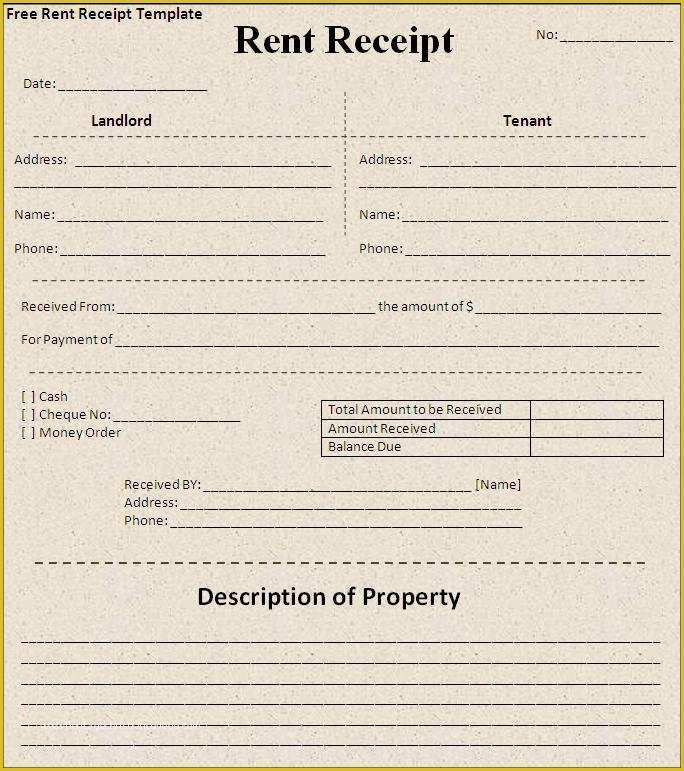 Free Rent Invoice Template Word Of Annual Rent Receipt
