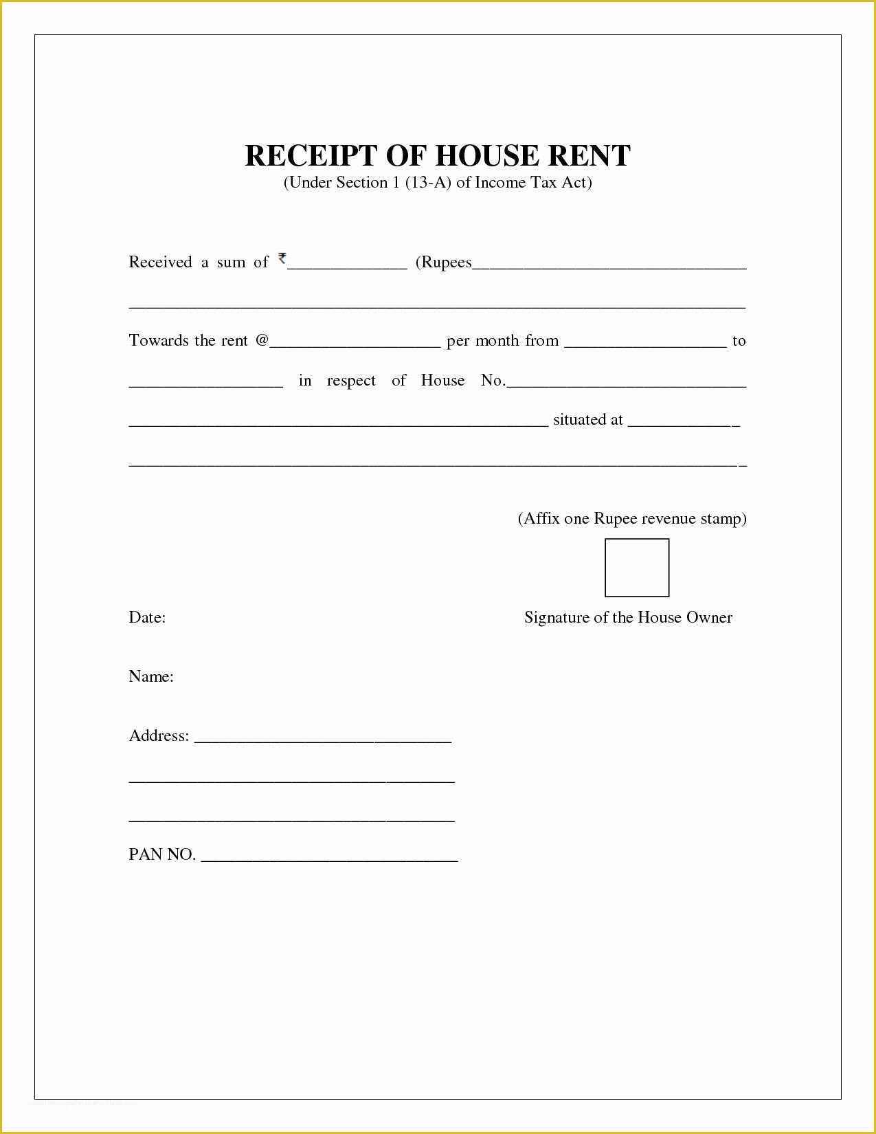 Free Rent Invoice Template Word Of Free House Rental Invoice House Rent Receipt