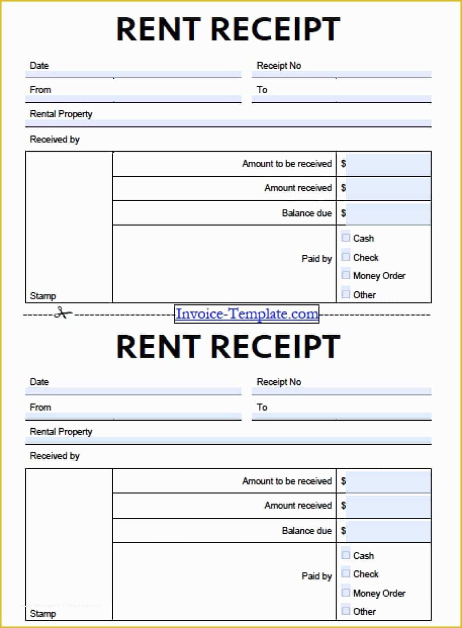 Monthly Rent Invoice Template