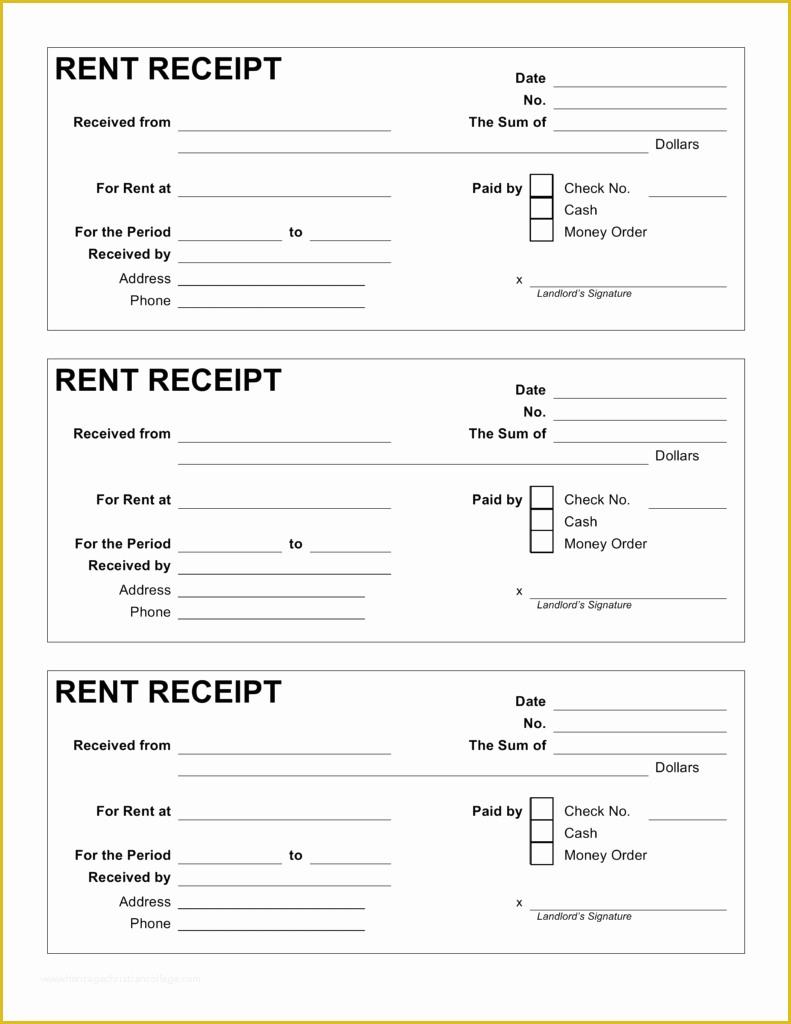 Free Rent Invoice Template Word Of Landlord Rent Receipt Template