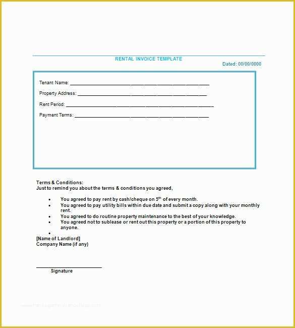 Free Rent Invoice Template Word Of Lease Invoice Template 14 Free Word Excel Pdf format