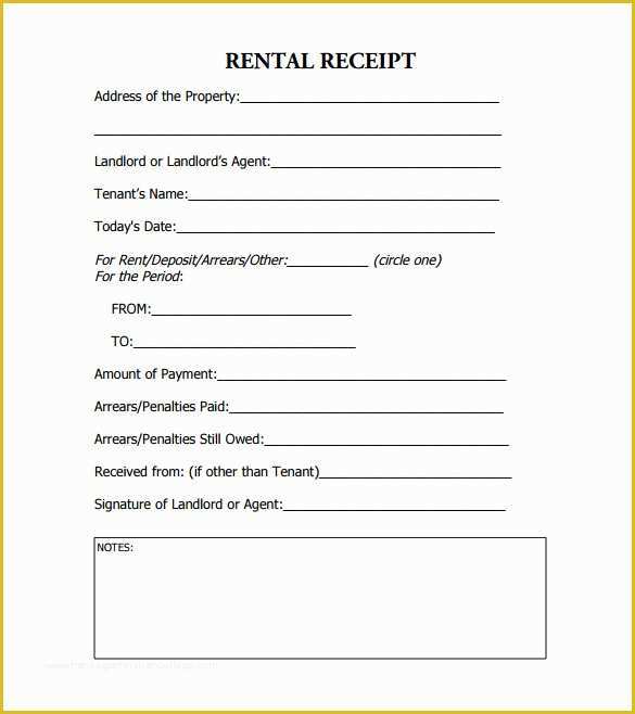 43 Free Rent Receipt Template Excel