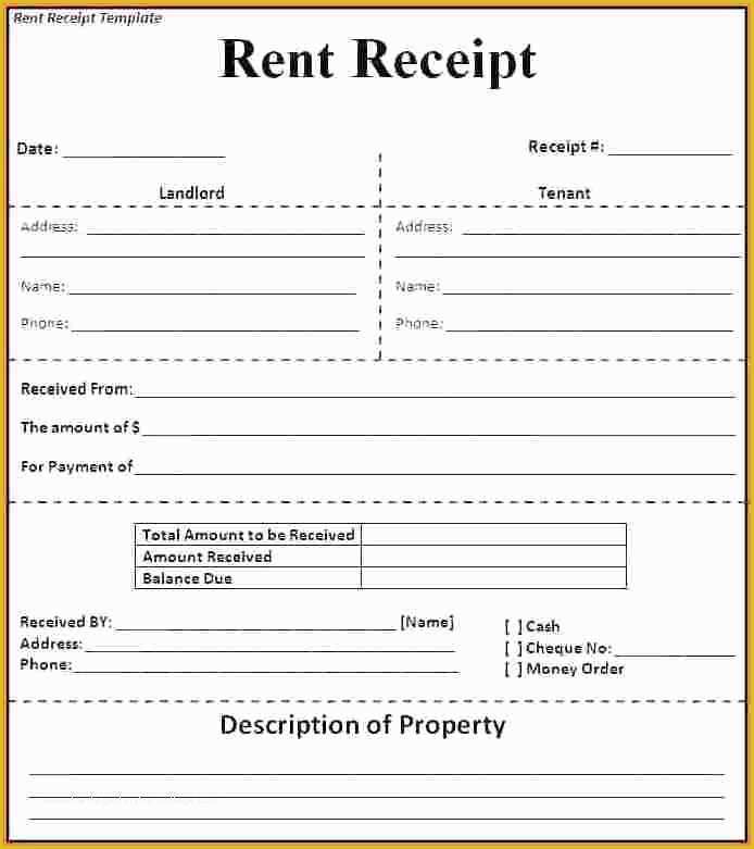 Free Rent Receipt Template Excel Of 6 Rent Receipt Templates