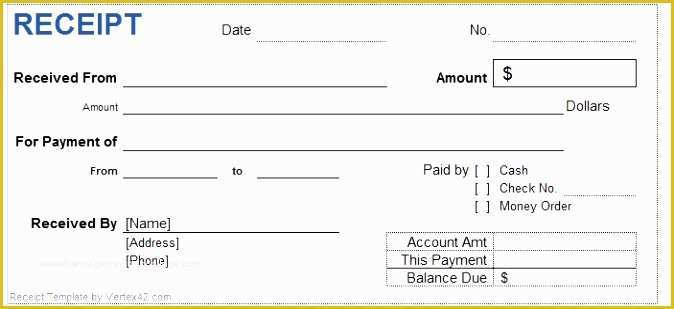 Free Rent Receipt Template Excel Of 7 Cash Payment Receipt Sample