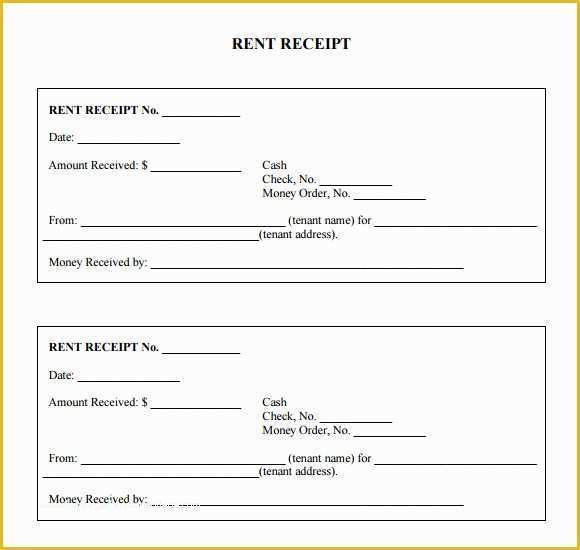 Free Rent Receipt Template Excel Of 8 Rent Receipt Templates – Free Samples Examples &amp; format