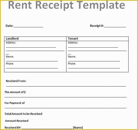Free Rent Receipt Template Excel Of Easy to Use House or Property Rent Receipt Samples to